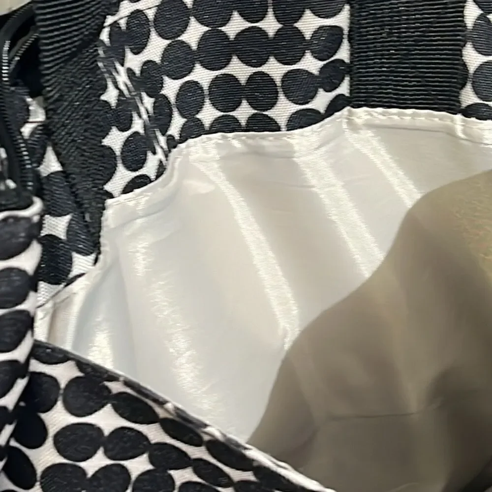 Skip Hop Spark Diaper Bag Multi pockets attaches to stroller‎ Black dots